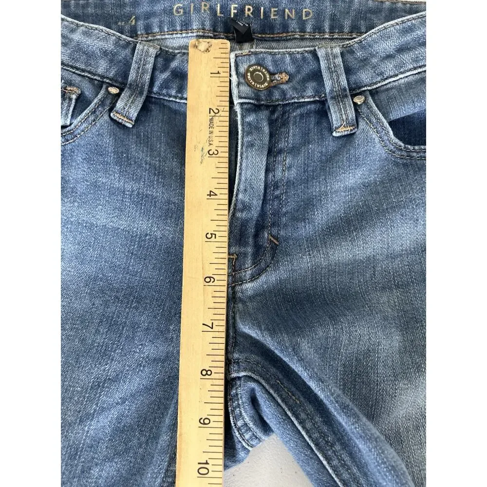 White House Black Market Jeans Womens The Girlfriend Soft Denim Light Distressed - Picture 11 of 12